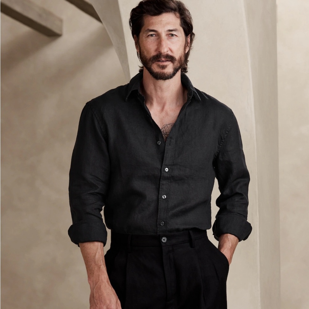 NWT Standard Castello Linen Shirt - Banana Republic